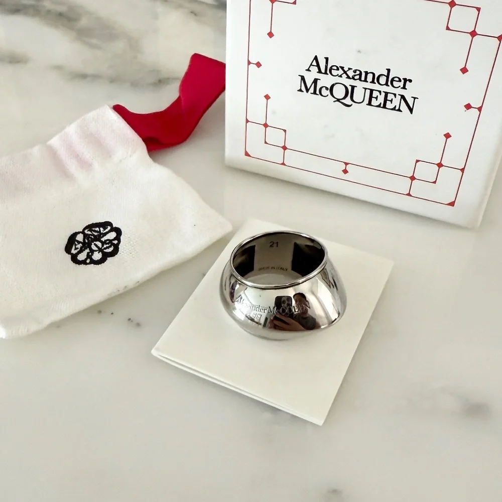 Alexander McQueen‎ Men's Gaze Ring 748248, Size 21
